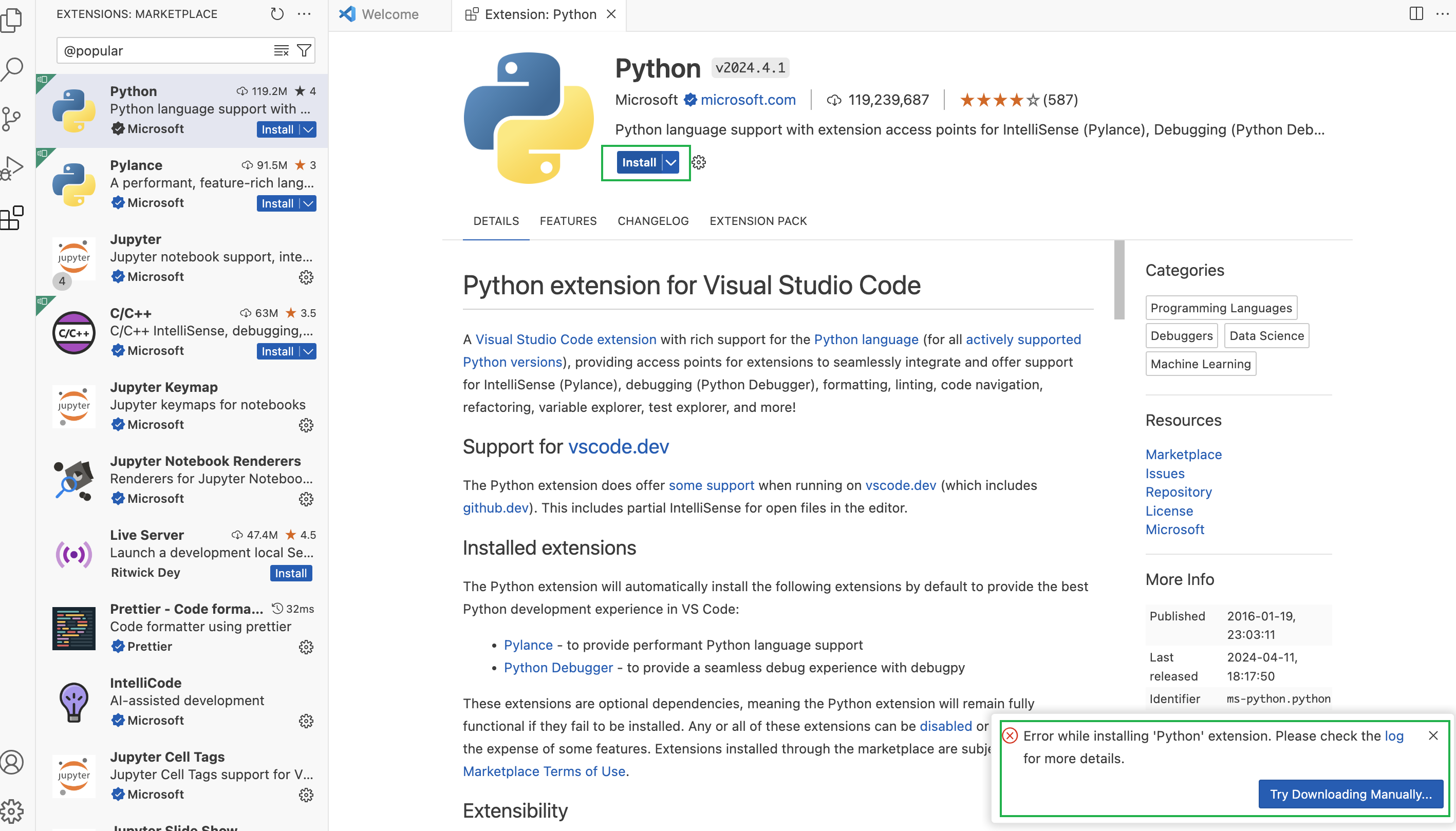 develop training vscode login 6